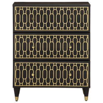Bijzetkasten 2 st 60x33x75 cm massief mangohout