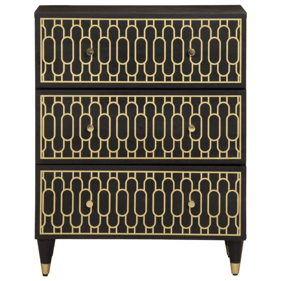 Bijzetkasten 2 st 60x33x75 cm massief mangohout
