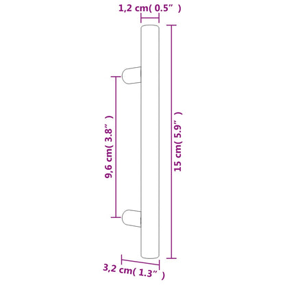 Handvatten Roestvrij Staal 10 96 mm Zwart