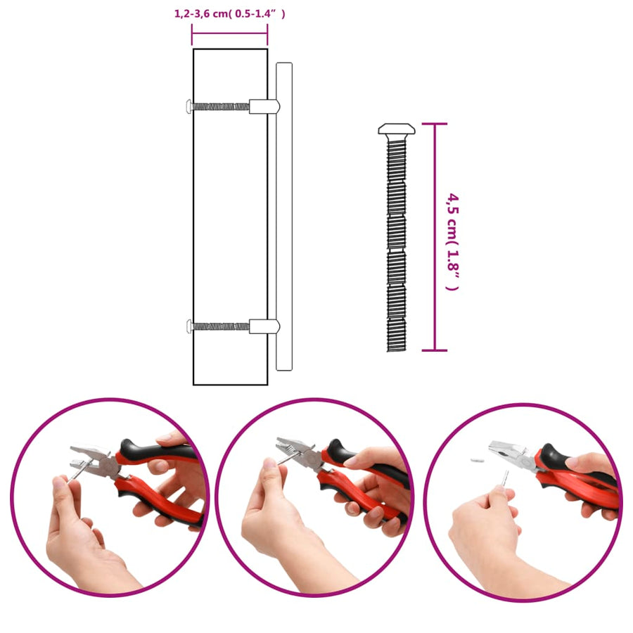 Handvatten Roestvrij Staal 10 160 mm Zwart