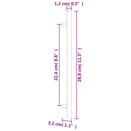 Handvatten Roestvrij Staal 5 224 mm Zwart