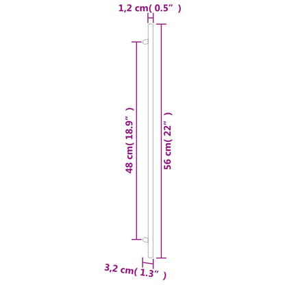 Handvatten Roestvrij Staal 5 480 mm Zwart