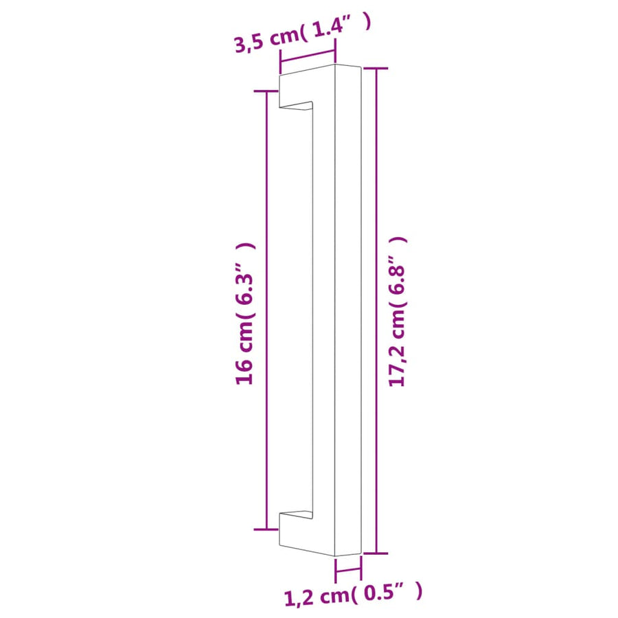 Handvatten Roestvrij Staal 10 160 mm Zwart