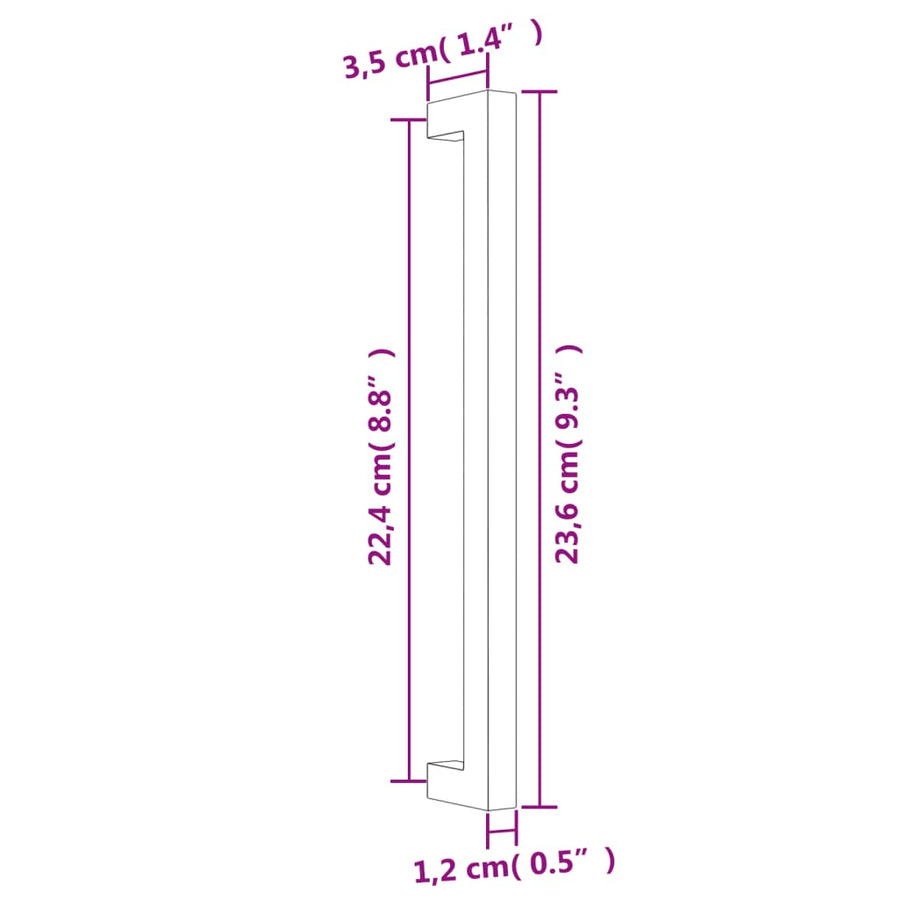 Handvatten Roestvrij Staal Kleurig 5 224 mm Brons