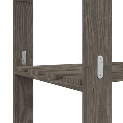 Opbergrek 5-Laags Massief Grenenhout 170 x 38 x 170 cm Grijs