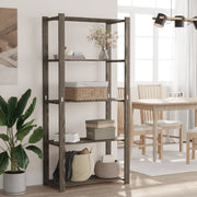Opbergrek massief grenenhout grijs 80x38x170 cm