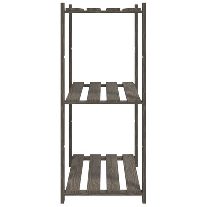 Opbergrek 3-Laags Massief Grenenhout 80 x 38 x 90 cm Grijs