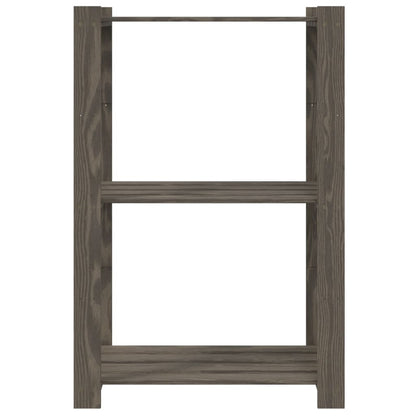 Opbergrek 3-Laags Massief Grenenhout 60 x 38 x 90 cm Grijs