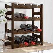 Wijnrek massief grenenhout 16 flessen 43x25x54 cm bruin