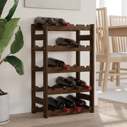 Wijnrek 20 flessen massief grenenhout 43x25x70 cm bruin