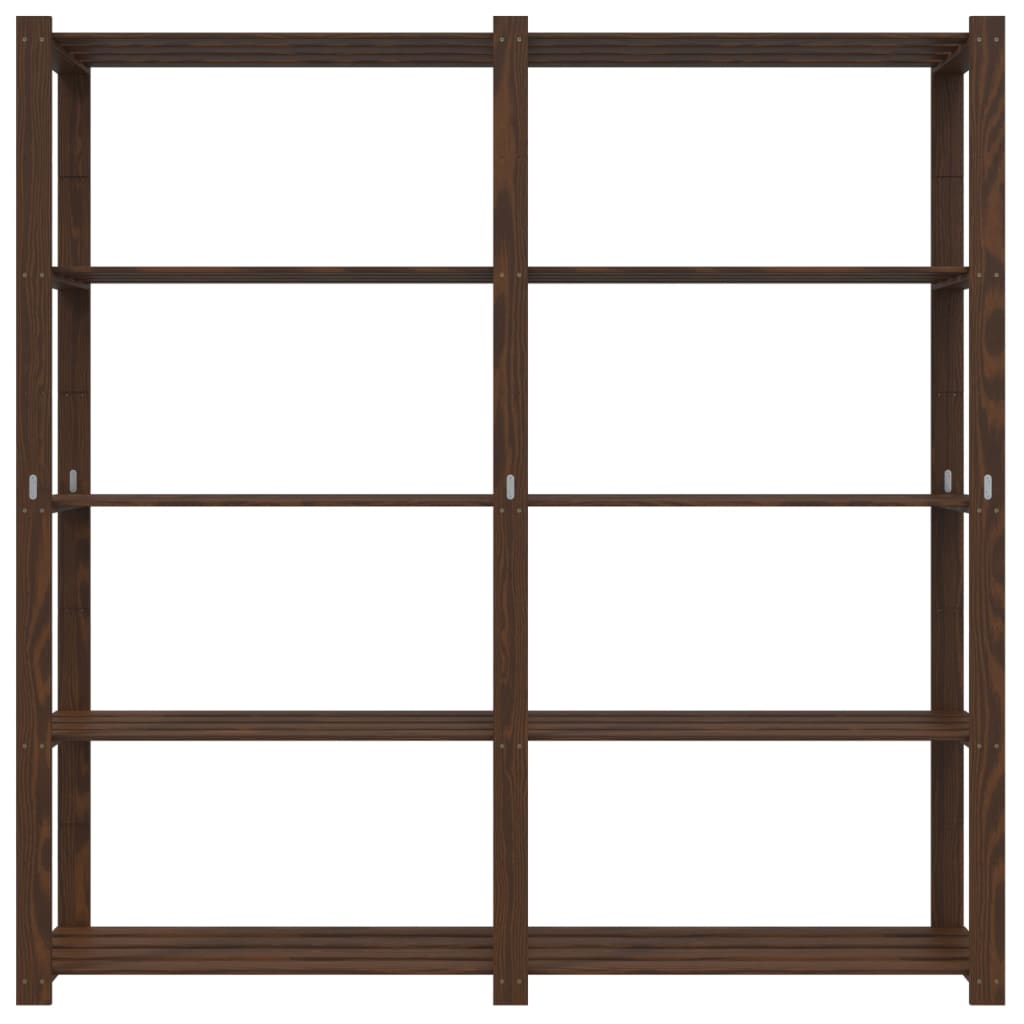 Opbergrek 5-Laags Massief Grenenhout 170 x 38 x 170 cm Bruin