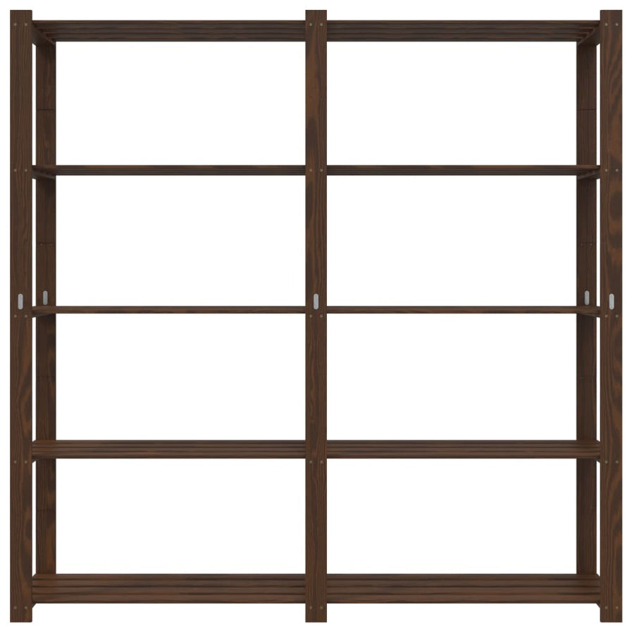 Opbergrek 5-Laags Massief Grenenhout 170 x 38 x 170 cm Bruin
