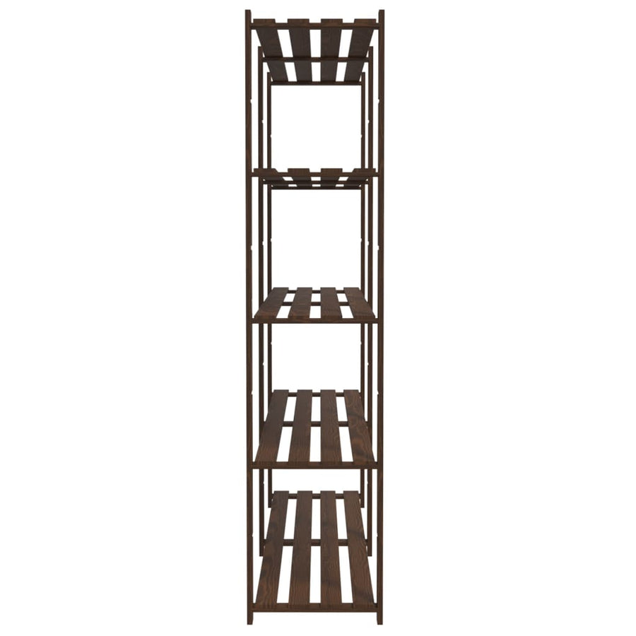 Opbergrek 5-Laags Massief Grenenhout 170 x 38 x 170 cm Bruin