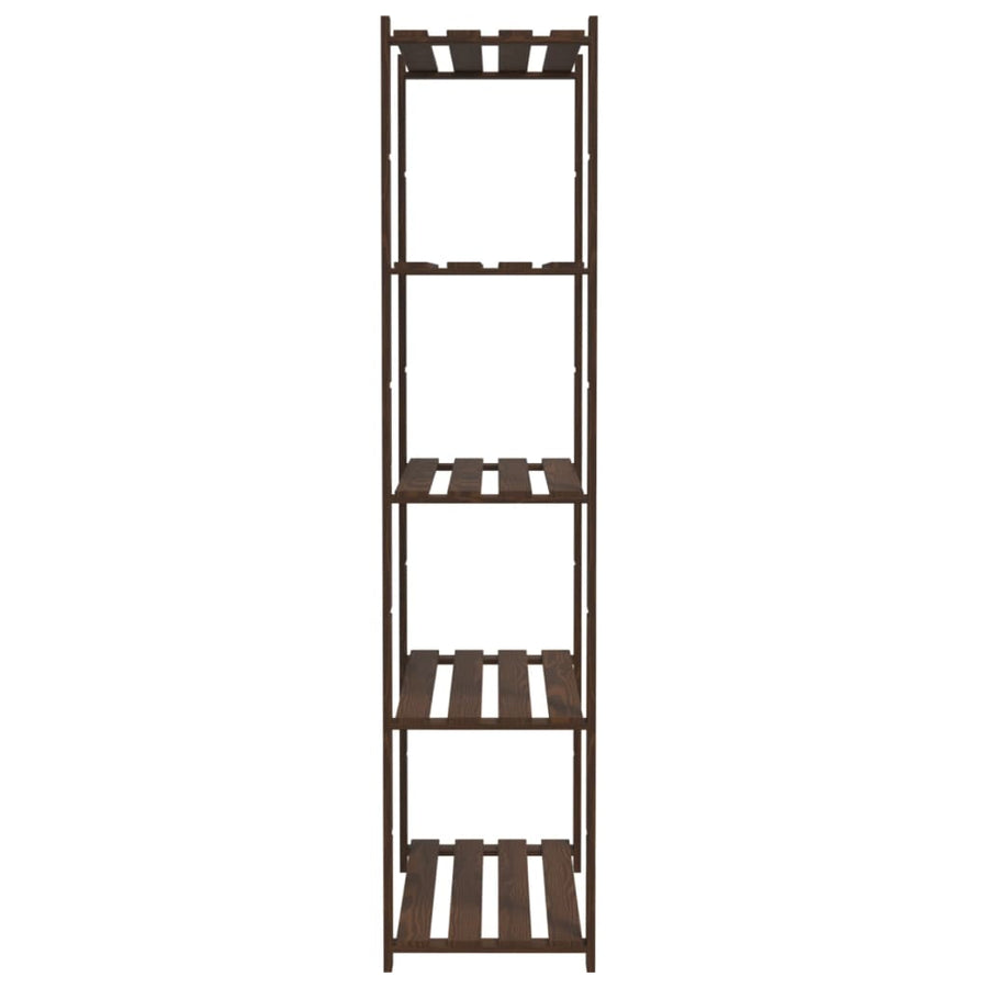Opbergrek 5-Laags Massief Grenenhout 80 x 38 x 170 cm Bruin