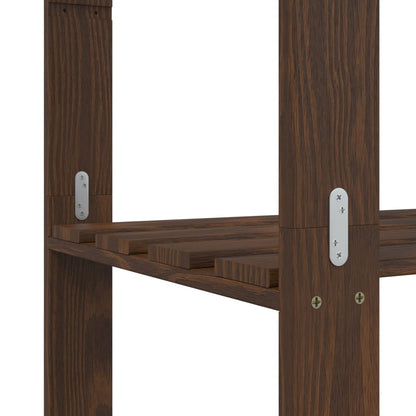 Opbergrek 5-Laags Massief Grenenhout 80 x 38 x 170 cm Bruin