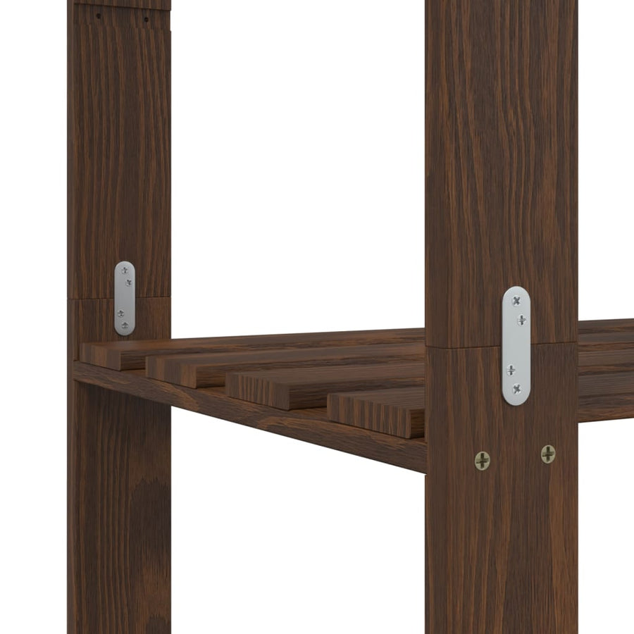 Opbergrek 5-Laags Massief Grenenhout 80 x 38 x 170 cm Bruin