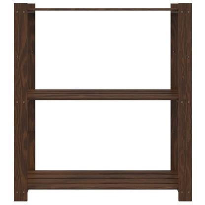 Opbergrek 3-Laags Massief Grenenhout 80 x 38 x 90 cm Bruin