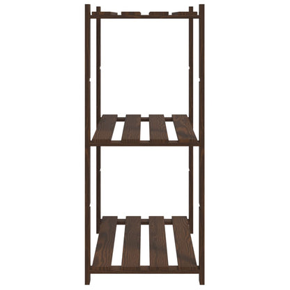 Opbergrek 3-Laags Massief Grenenhout 80 x 38 x 90 cm Bruin