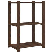 Opbergrek 3-Laags Massief Grenenhout 60 x 38 x 90 cm Bruin