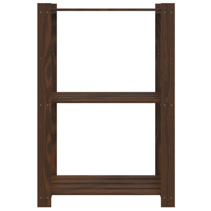 Opbergrek 3-Laags Massief Grenenhout 60 x 38 x 90 cm Bruin