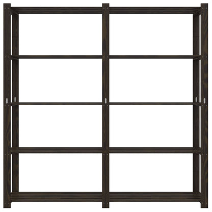 Opbergrek 5-Laags Massief Grenenhout 170 x 38 x 170 cm Zwart
