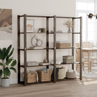 Opbergrek 5-laags massief grenenhout zwart 170x38x170 cm