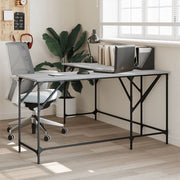 Bureau 149x149x75 cm bewerkt hout grijs sonoma