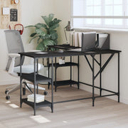 Desk 139x139x75 cm treated wood black