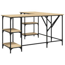 Bureau 139X139X75 Cm Bewerkt Hout Kleurig Sonoma eiken