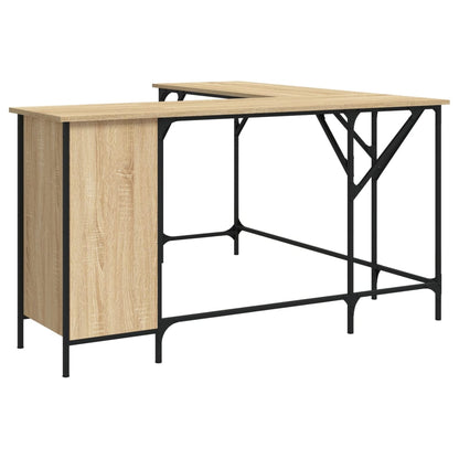 Bureau 141X141X75 Cm Bewerkt Hout Kleurig Sonoma eiken