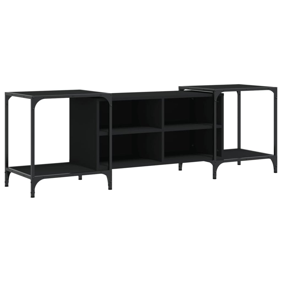 Tv-Meubel Bewerkt Hout 153 x 37 x 50 cm Zwart