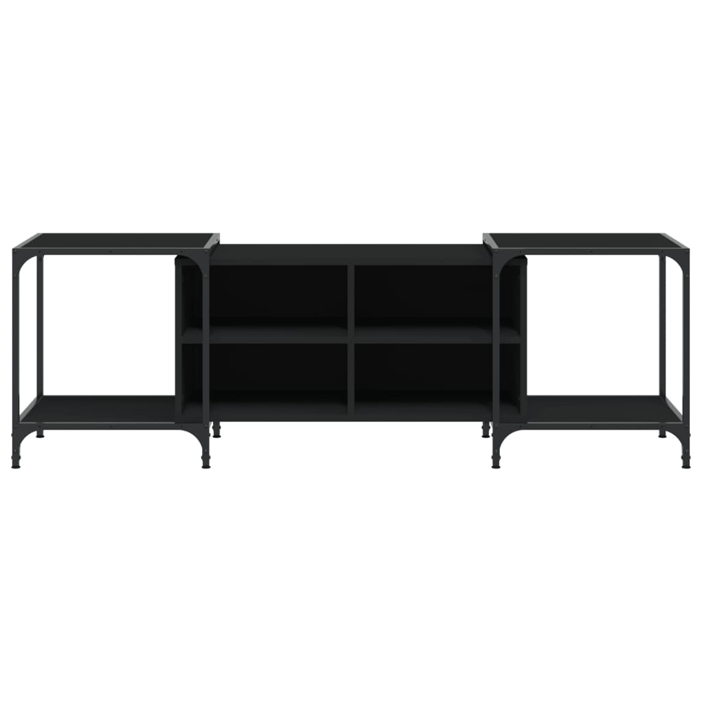 Tv-Meubel Bewerkt Hout 153 x 37 x 50 cm Zwart