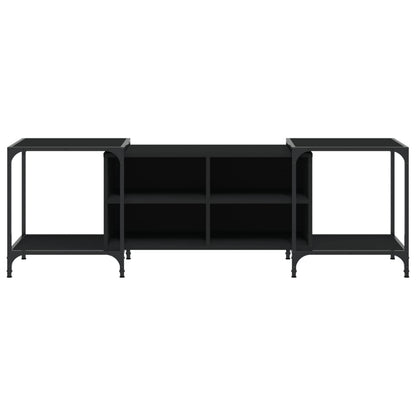 Tv-Meubel Bewerkt Hout 153 x 37 x 50 cm Zwart