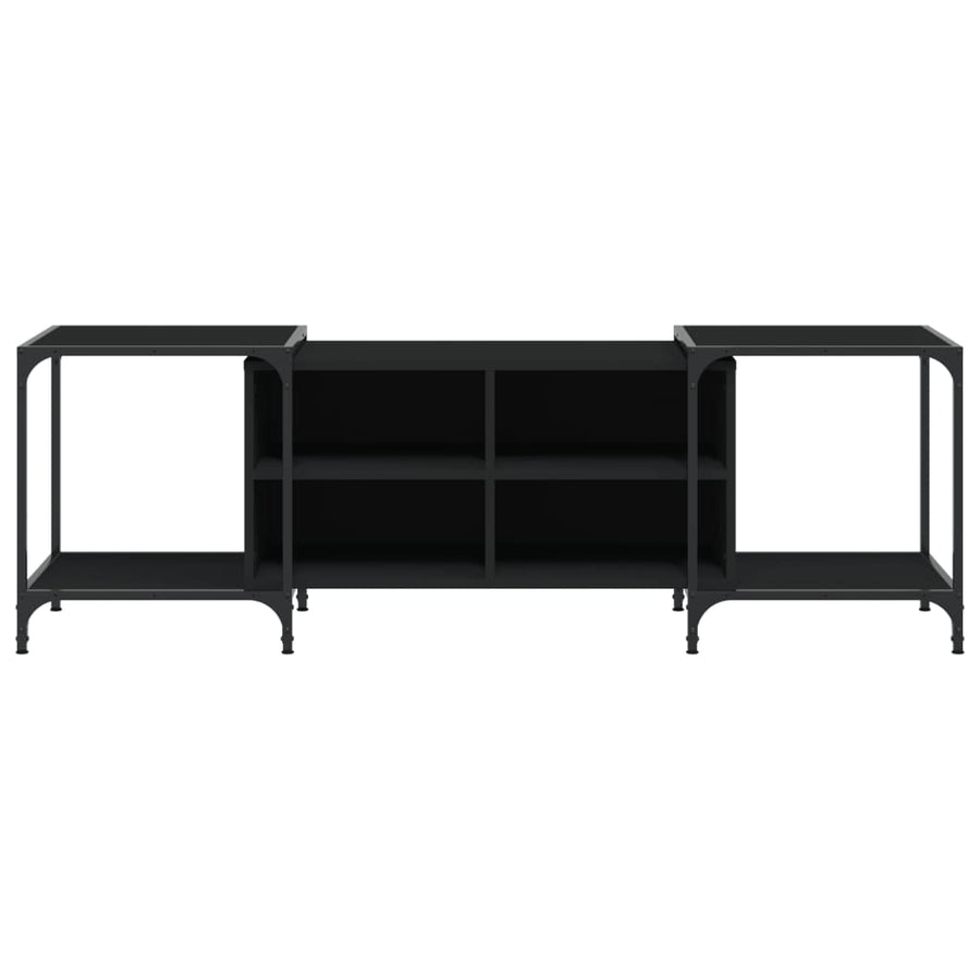 Tv-Meubel Bewerkt Hout 153 x 37 x 50 cm Zwart