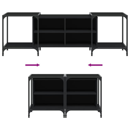 Tv-Meubel Bewerkt Hout 153 x 37 x 50 cm Zwart