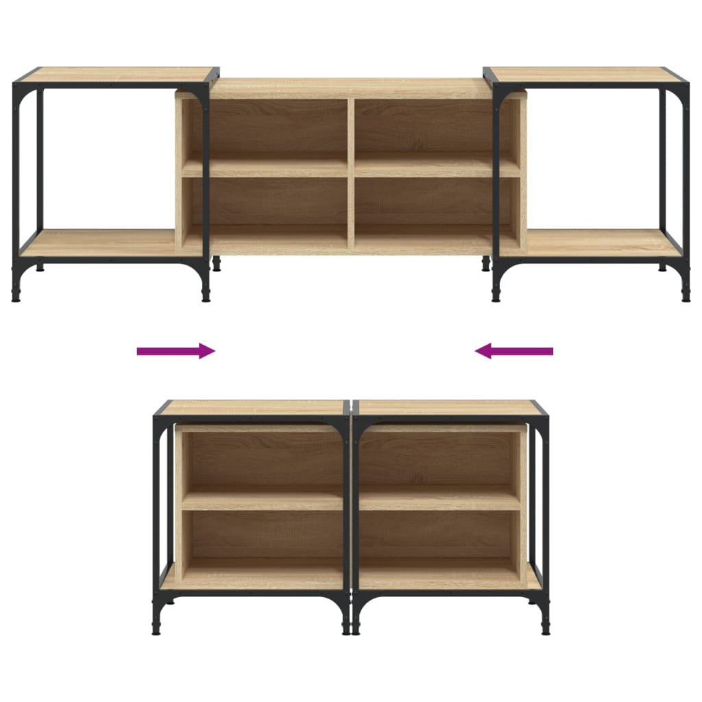 Tv-Meubel Bewerkt Hout Kleurig 153 x 37 x 50 cm Sonoma eiken