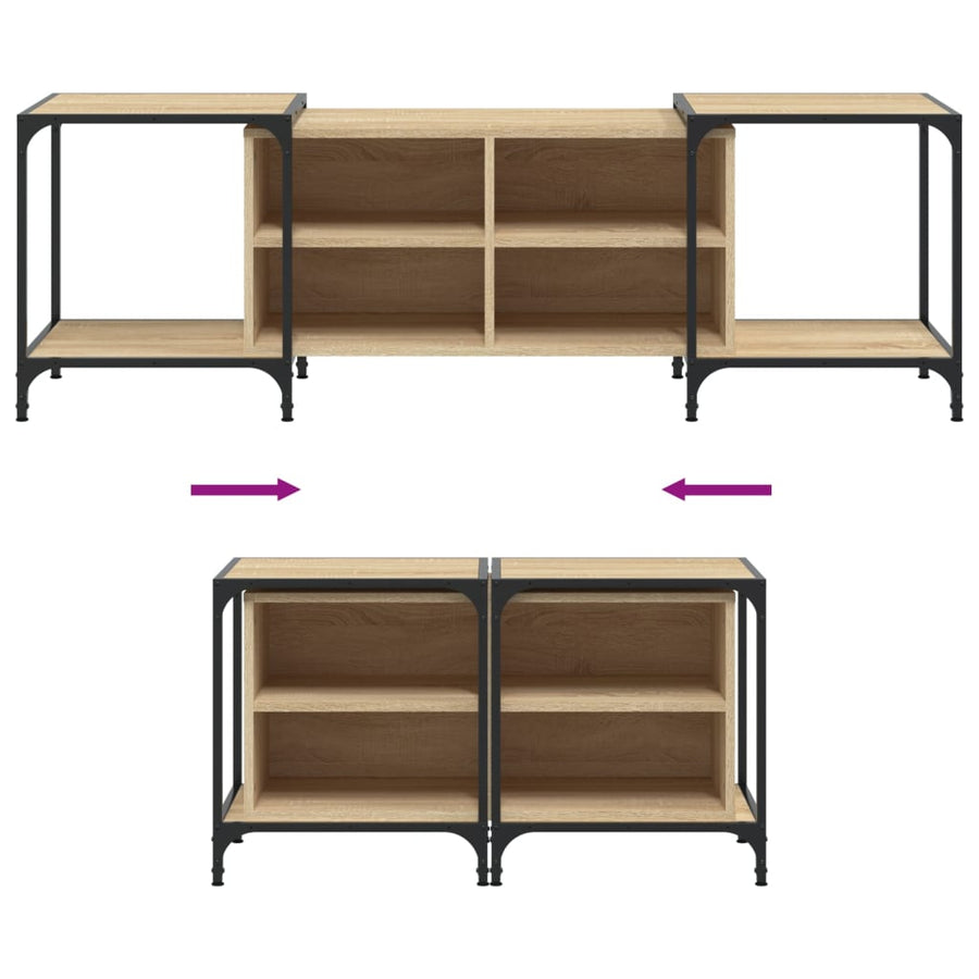 Tv-Meubel Bewerkt Hout Kleurig 153 x 37 x 50 cm Sonoma eiken