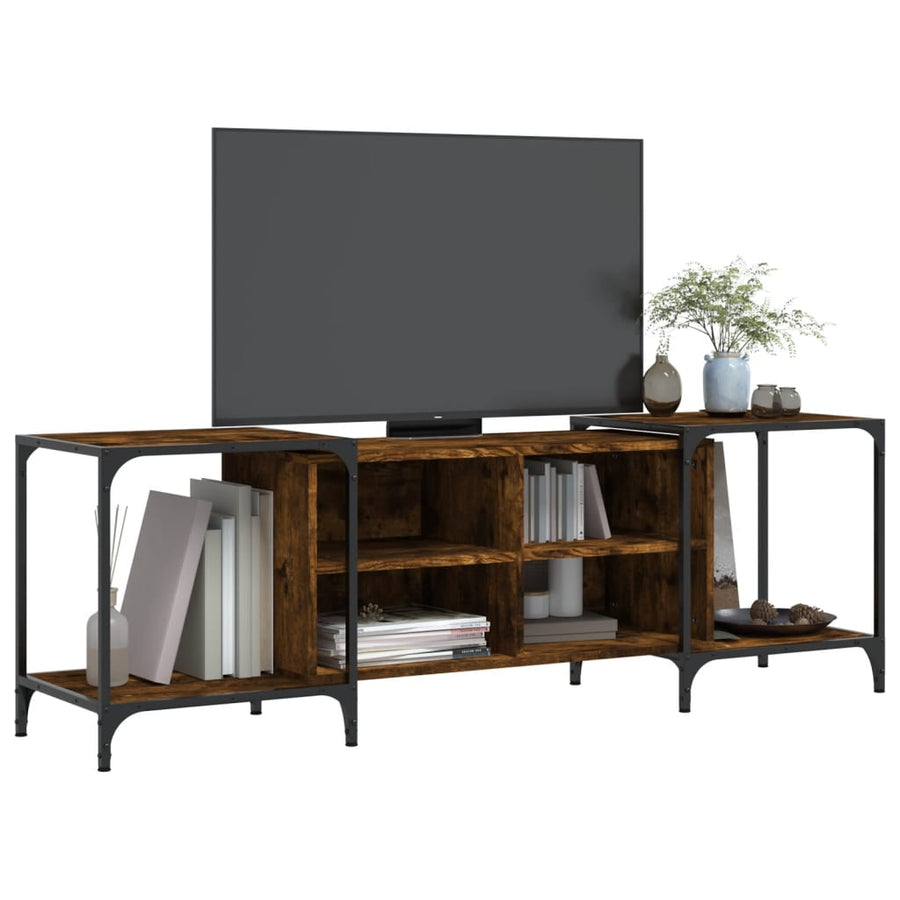 Tv-Meubel Bewerkt Hout Kleurig 153 x 37 x 50 cm Gerookt eiken