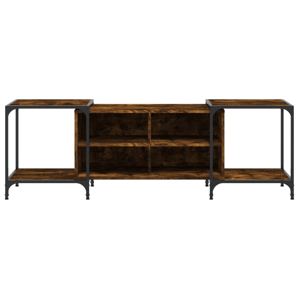 Tv-Meubel Bewerkt Hout Kleurig 153 x 37 x 50 cm Gerookt eiken