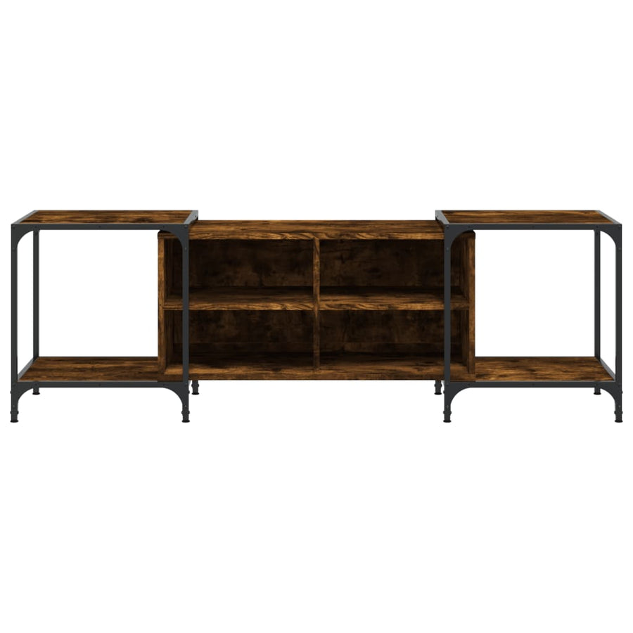 Tv-Meubel Bewerkt Hout Kleurig 153 x 37 x 50 cm Gerookt eiken