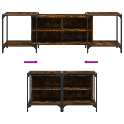 Tv-Meubel Bewerkt Hout Kleurig 153 x 37 x 50 cm Gerookt eiken
