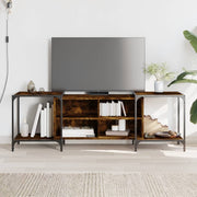 Tv-meubel 153x37x50 cm bewerkt hout gerookt eiken