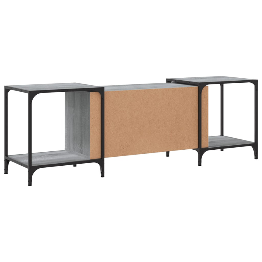 Tv-Meubel Bewerkt Hout Eikenkleurig 153 x 37 x 50 cm Grijs sonoma