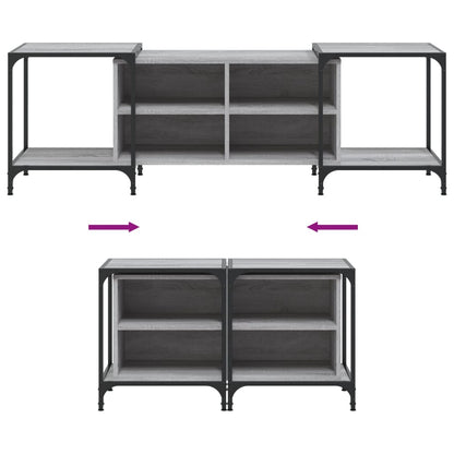 Tv-Meubel Bewerkt Hout Eikenkleurig 153 x 37 x 50 cm Grijs sonoma