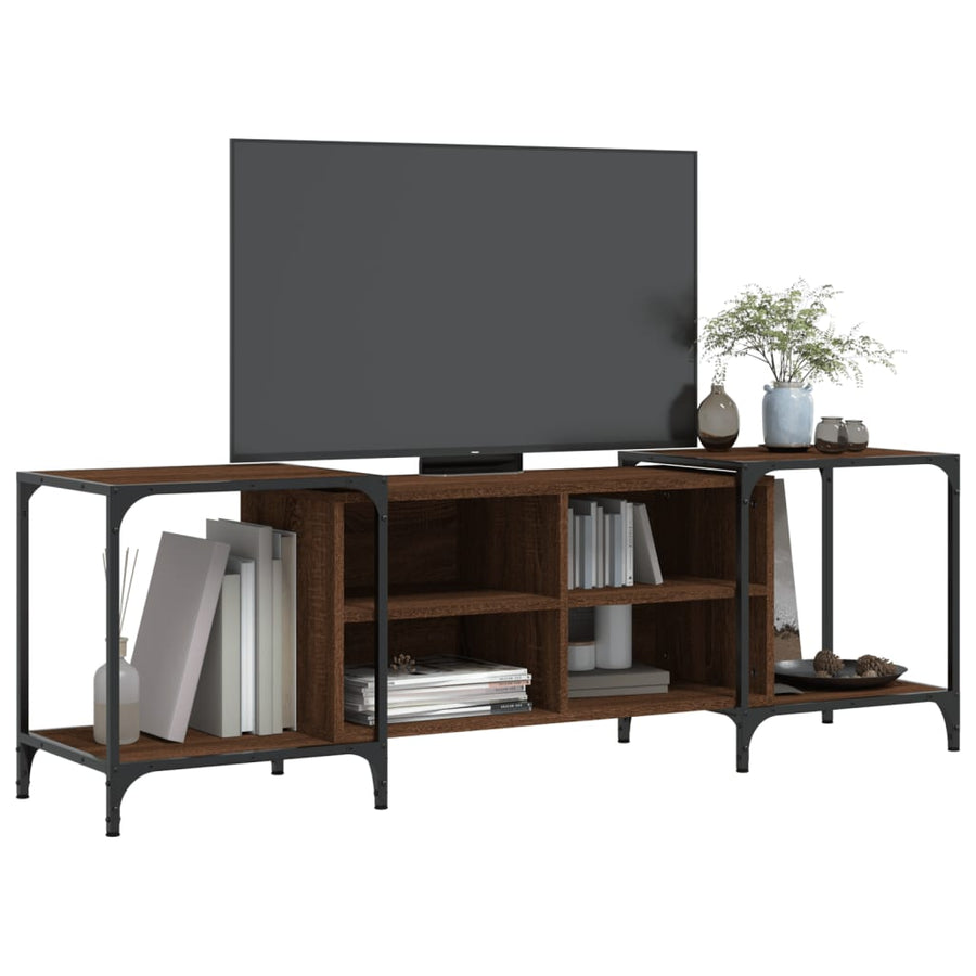 Tv-Meubel Bewerkt Hout Bruineikenkleurig 153 x 37 x 50 cm bruin eikenkleur