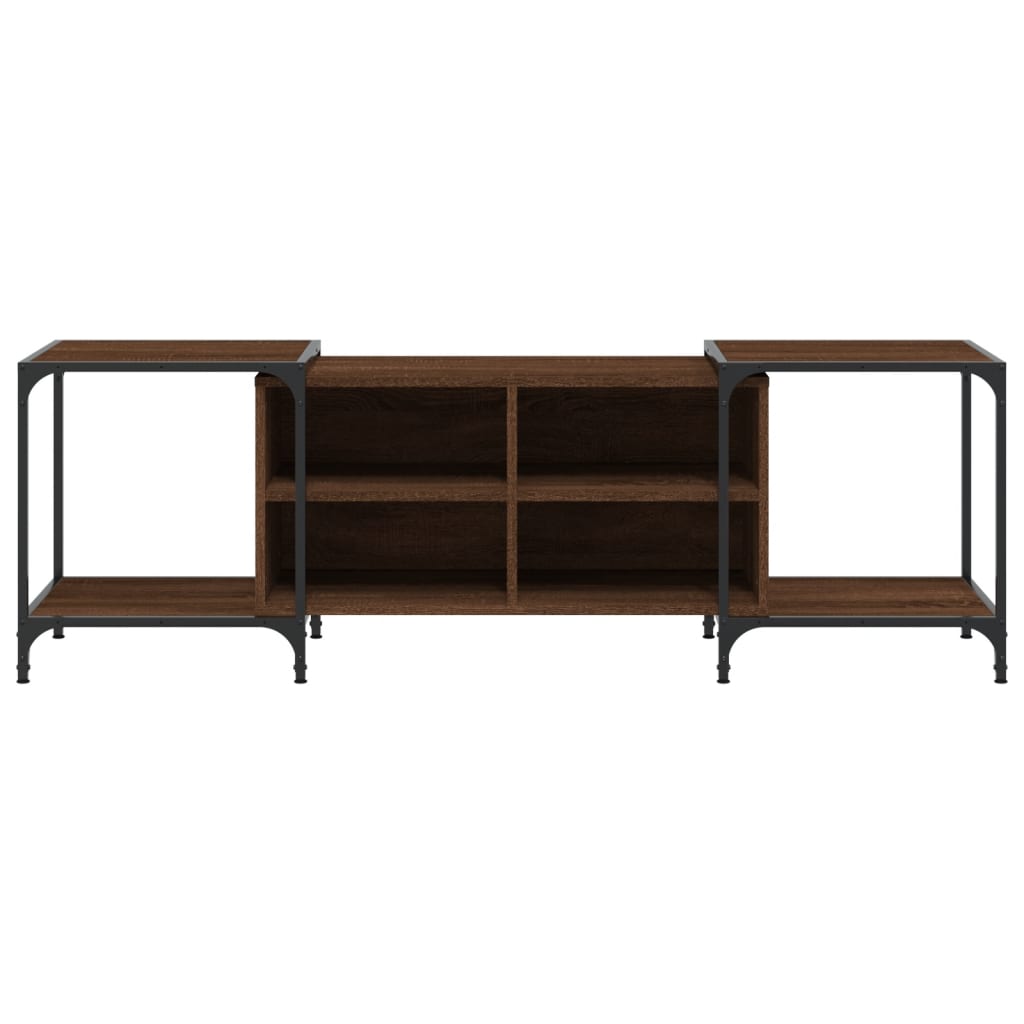 Tv-Meubel Bewerkt Hout Bruineikenkleurig 153 x 37 x 50 cm bruin eikenkleur