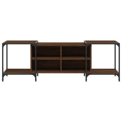 Tv-Meubel Bewerkt Hout Bruineikenkleurig 153 x 37 x 50 cm bruin eikenkleur