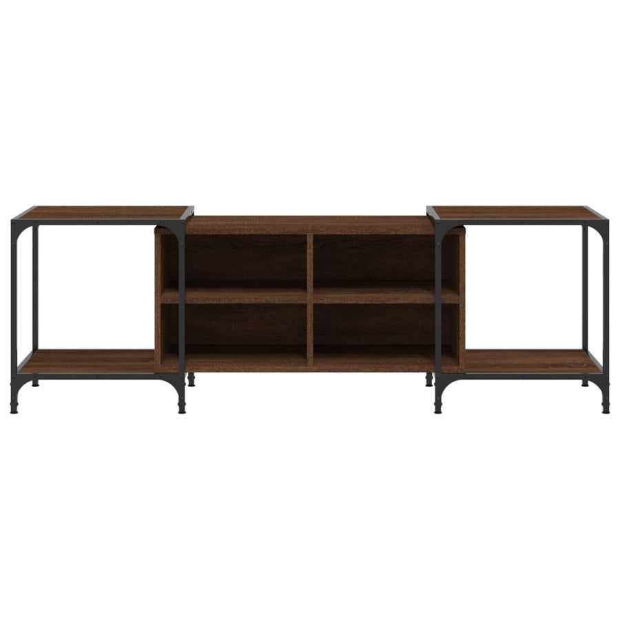 Tv-Meubel Bewerkt Hout Bruineikenkleurig 153 x 37 x 50 cm bruin eikenkleur