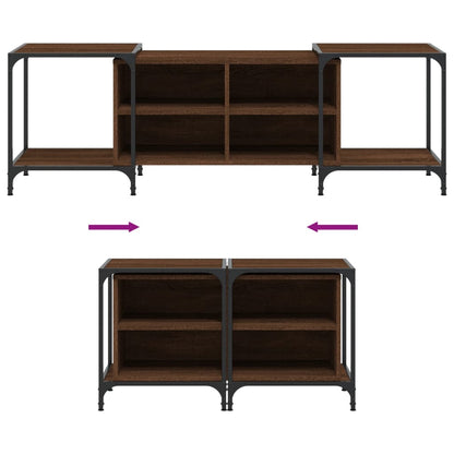 Tv-Meubel Bewerkt Hout Bruineikenkleurig 153 x 37 x 50 cm bruin eikenkleur