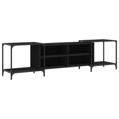 Tv-Meubel Bewerkt Hout 203 x 37 x 50 cm Zwart
